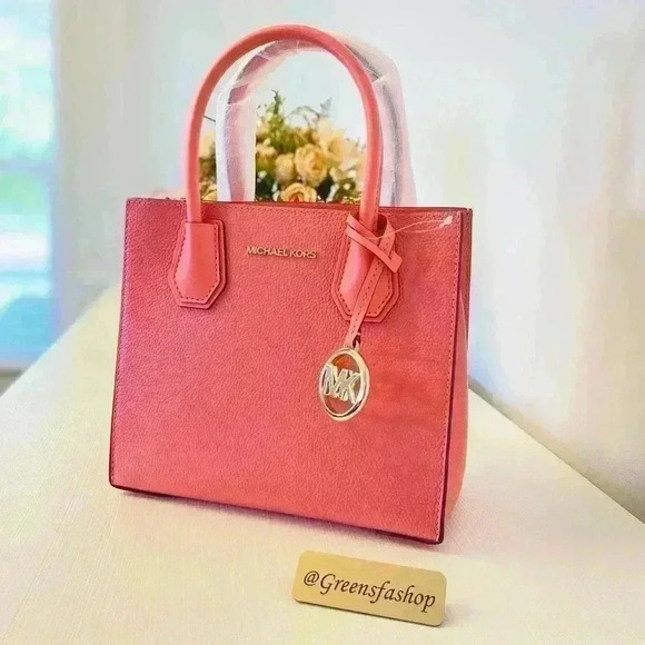 Michael Kors purse Mercer messenger crossbody bag grapefruit - Picture 5 of 9